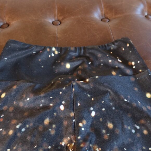 $95 Goldsheep Falling Lights leggings size S cropped length handmade in Laguna - Picture 5 of 13